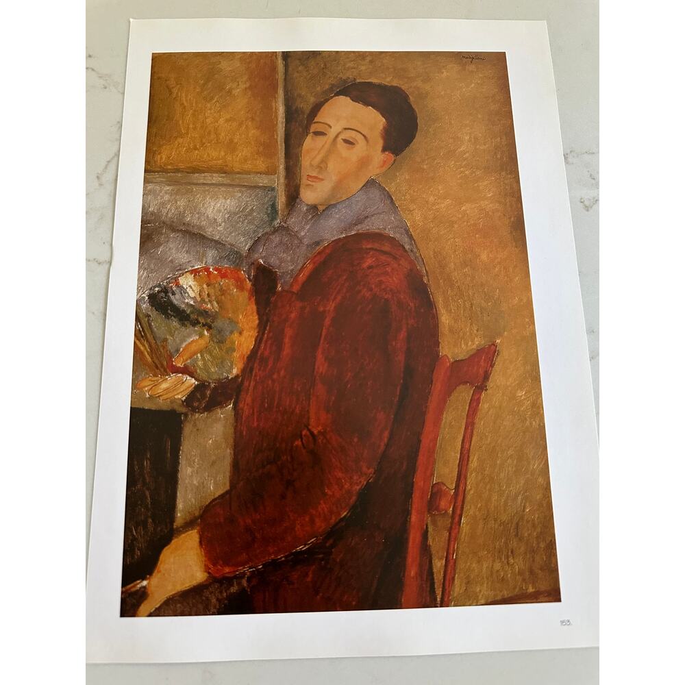 Modigliani, Self Portrait, Painting, Print, Art, Wall Hanging, ~ 250626-WH 365